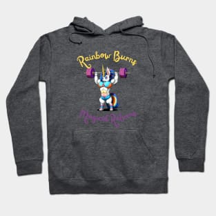 Rainbow Burns Magical Returns Unicorn Muscle Gym Workout Gift Girlfriend Idea Hoodie